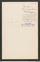 k.k. naturhistorisches Hofmuseum, Intendanzakten 1885-1896 (Hauer), Aktenzahl Z.758/1889, Seite 2